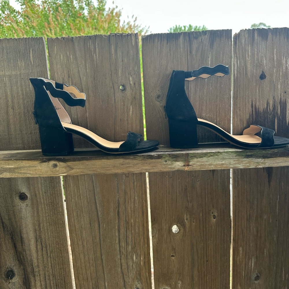 INC International Concepts Black Suede Heels